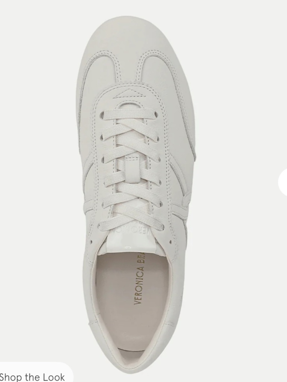 Veronica Beard Riviera Leather Sneaker - Coconut - Picture 3 of 9